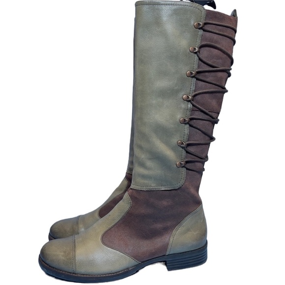 Naya Shoes - NAYA Apollonia Tall Corset Wide Calf Leather Boots Size 6.5